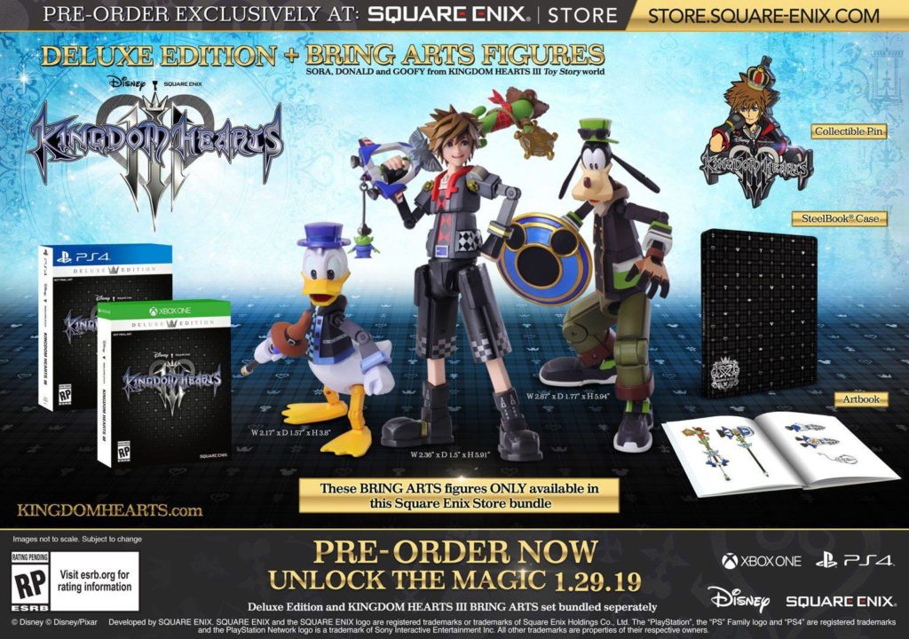 Kingdom Hearts III Deluxe Edition + Bring Arts Figures
