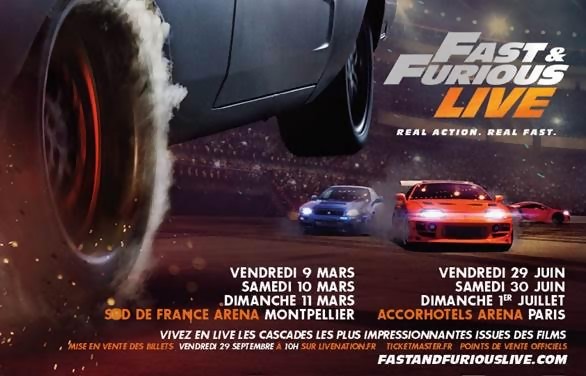 La tournée Fast and Furious Live passera aussi par la France ! Fast and Furious Live