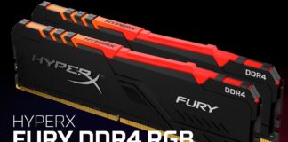 HyperX étend sa gamme de mémoire avec le Fury DDR4 RGB HyperX Fury DDR4 RGB