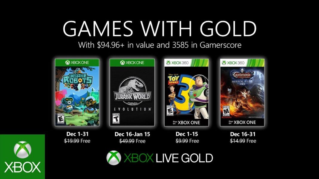 Xbox Live Games With Gold décembre 2019