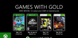 Xbox Live Games With Gold décembre 2019