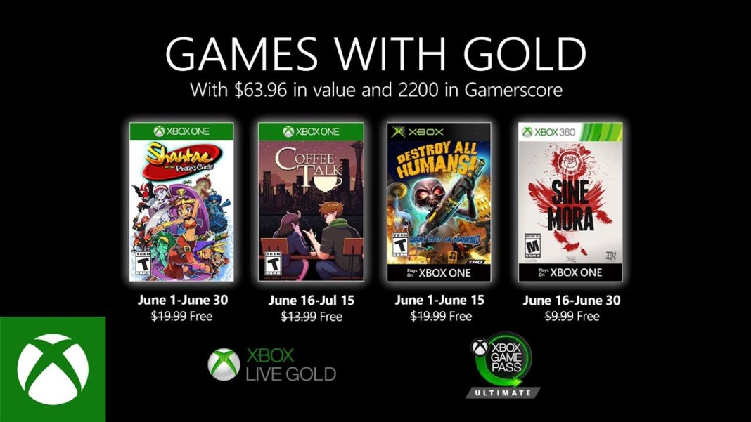 Xbox Live Games With Gold juin 2020