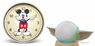 Mickey Mouse et Grogu se mettent à l’heure avec une Echo Wall Clock et un Support Echo Dot Echo-Wall-Clock-X-Star-Wars