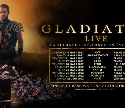 Gladiator Live : le ciné-concert en tournée dans 10 villes de France dès mars 2022 Gladiator