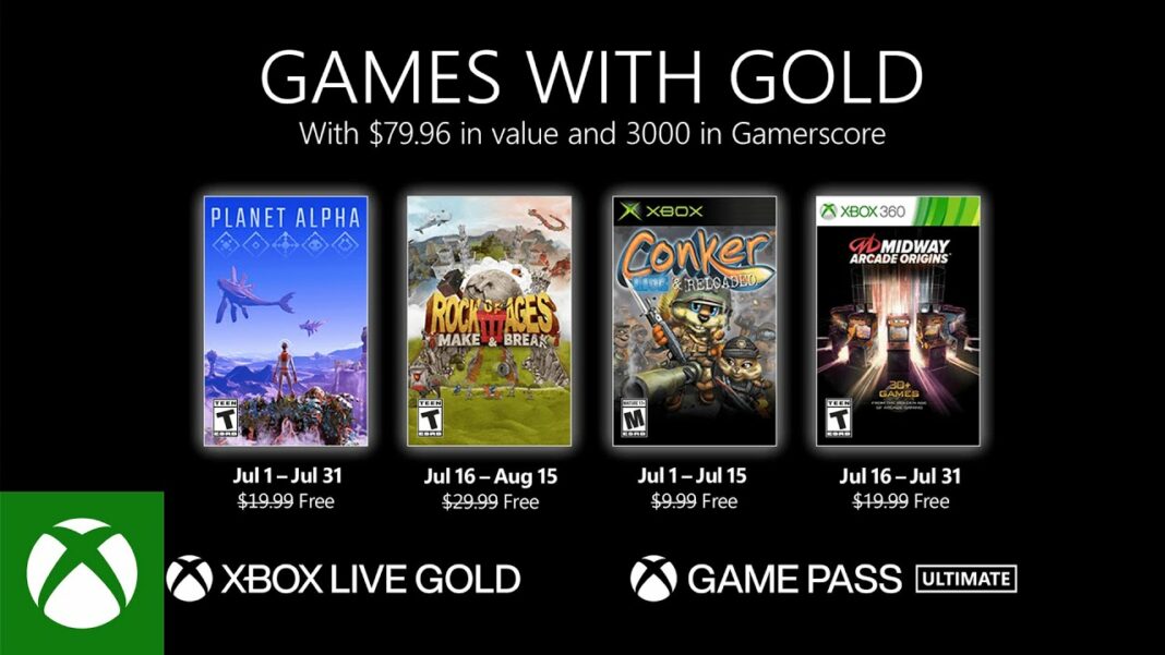 Xbox Live Games With Gold Juillet 2021