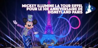 Disneyland Paris : Mickey illumine la Tour Eiffel pour le 30ème anniversaire Disneyland Paris