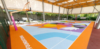 2K Foundations dévoile la rénovation du terrain de basket de la Porte Chaumont à Paris 2K-Foundations_Porte-de-Chaumont_Paris-(9)