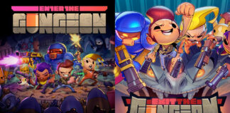 Enter the Gungeon et Exit the Gungeon arrivent en duo physique sur PS4 et Switch Enter-the-Gungeon-x-Exit-the-Gungeon-01