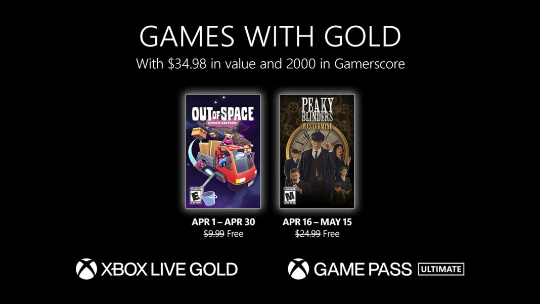 Xbox Live Games With Gold Avril 2023