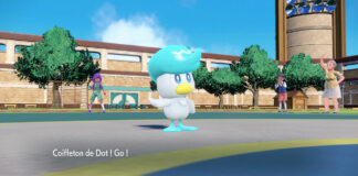 Pokémon Écarlate et Pokémon Violet : un Cadeau mystère et un défi annoncés Pokémon-Écarlate-et-Pokémon-Violet-Dot's-Quaxly_Screenshot_FR