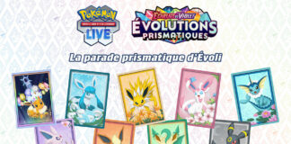 JCC Pokémon : la nouvelle extension Écarlate et Violet – Évolutions Prismatiques est disponible Pokemon_Ecarlate_et_Violet_–_Evolutions_Prismatiques_-_Eevee_Prismatic_Parade_Key_Art_FR