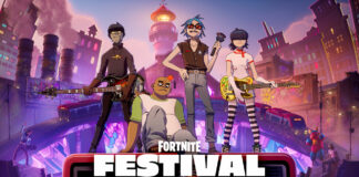 Fortnite Festival : Les membres de Gorillaz artistes officielles de la saison 10 Fortnite-Festival-Fest_10_Gorillaz_KeyArt_1920x1080